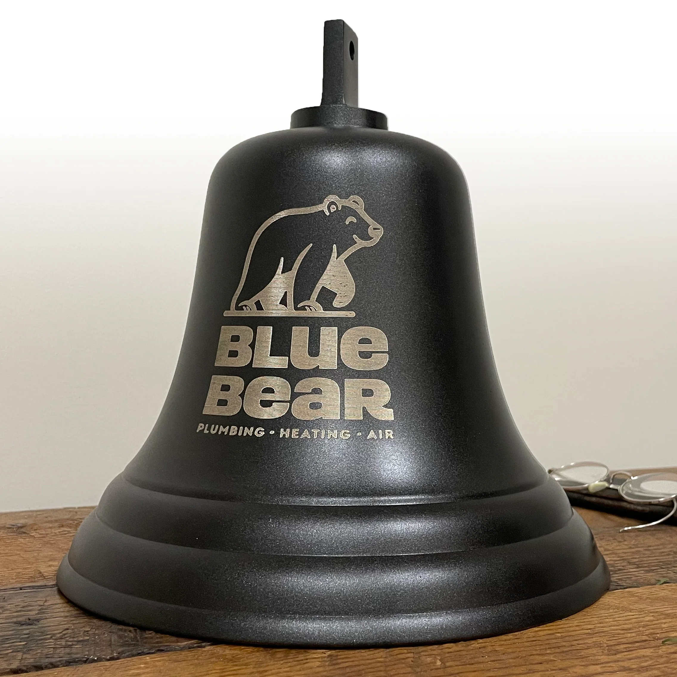 10 Inch Diameter Engravable Dark Bronze Finish Brass Wall Bell - Image 7