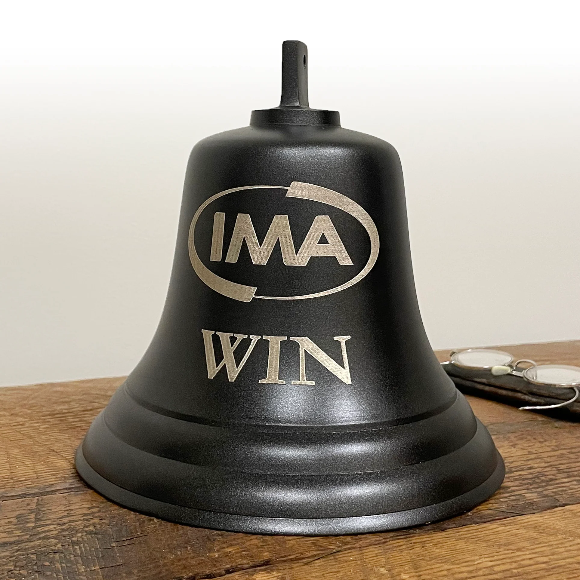 8 Inch Engravable Dark Bronze Finish Brass Wall Bell - Image 4