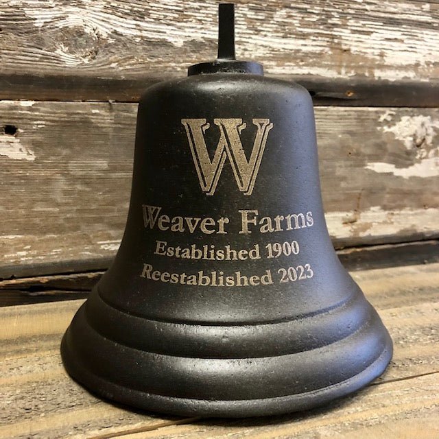 8 Inch Diameter Engravable Distressed Dark Bronze Wall Bell - Image 4