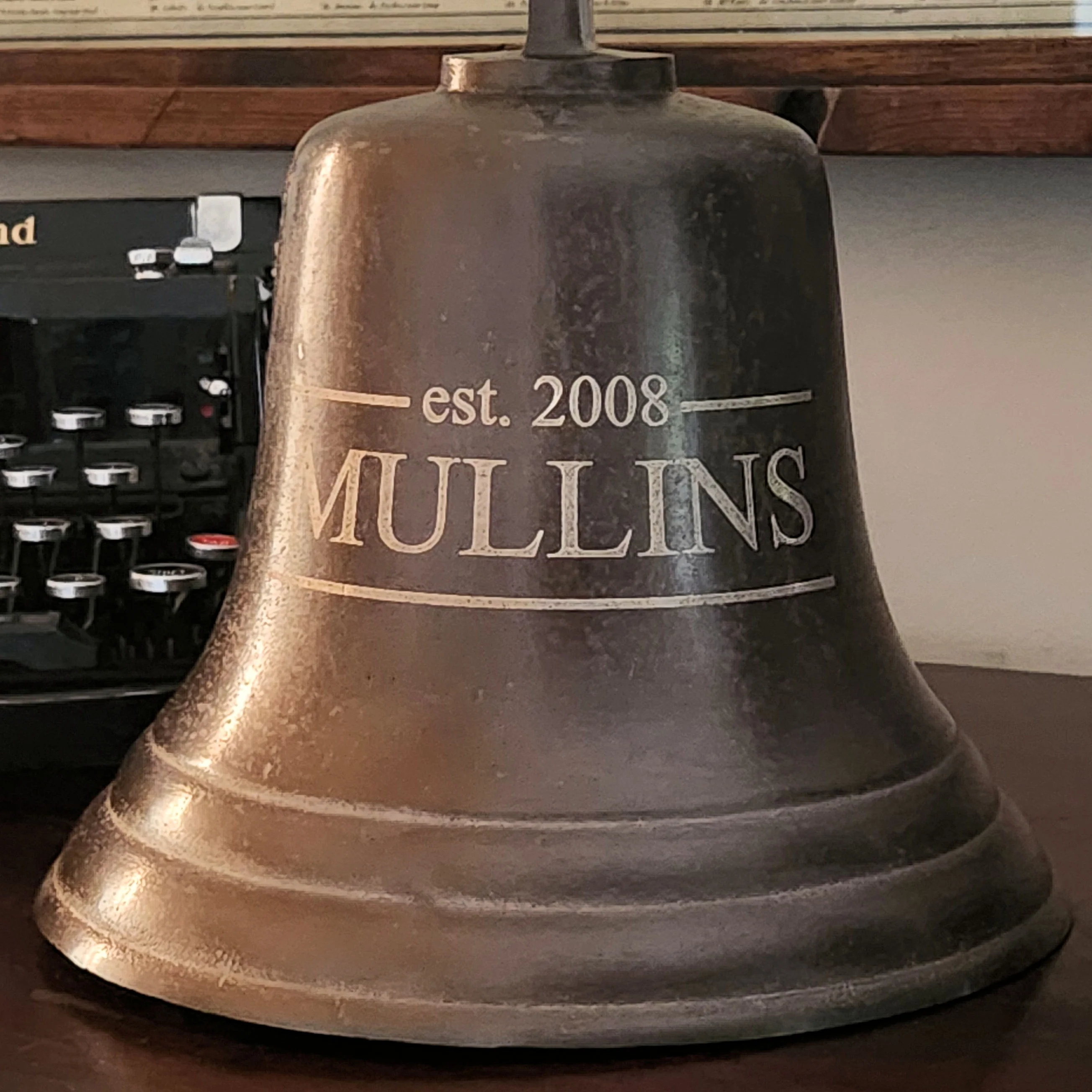 8 Inch Distressed Engraved Family Heritage Brass Wall Bell - Image 3