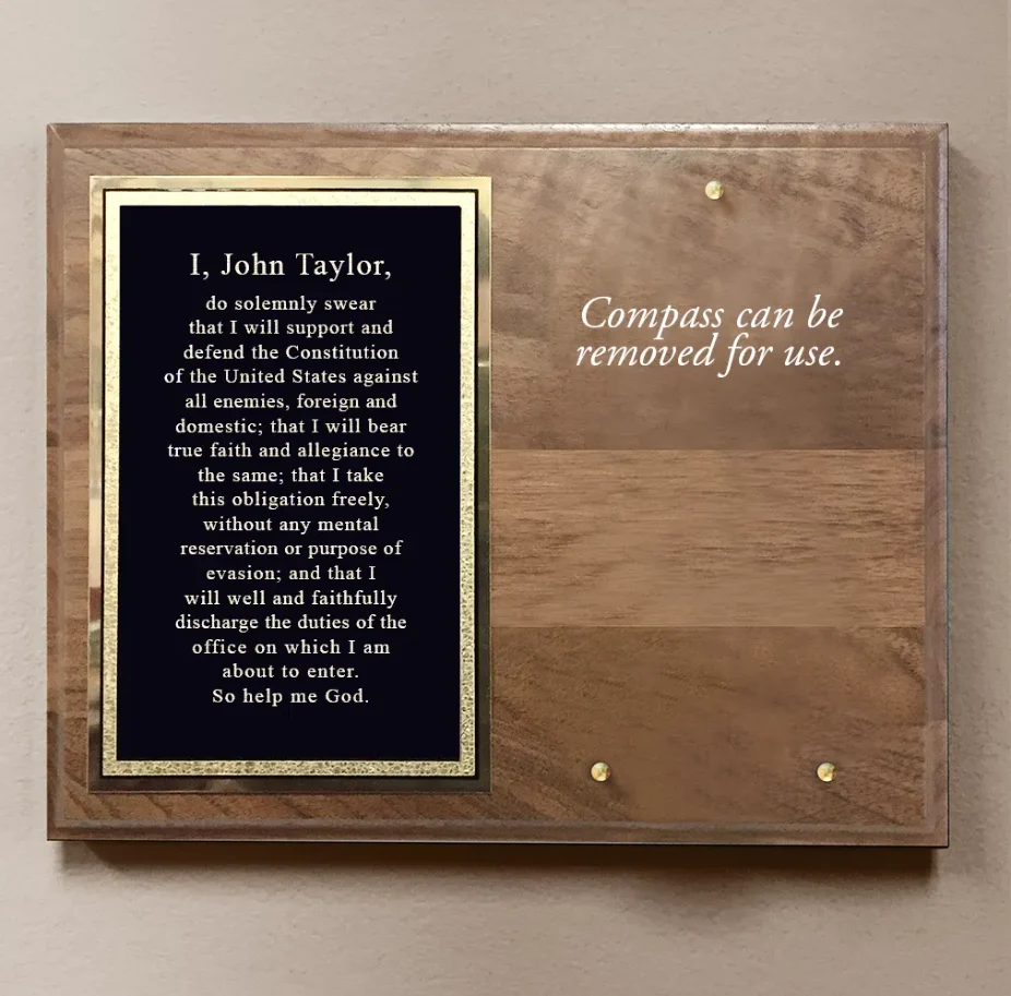 Personalized U.S. Navy Color Compass on Plaque - Image 5