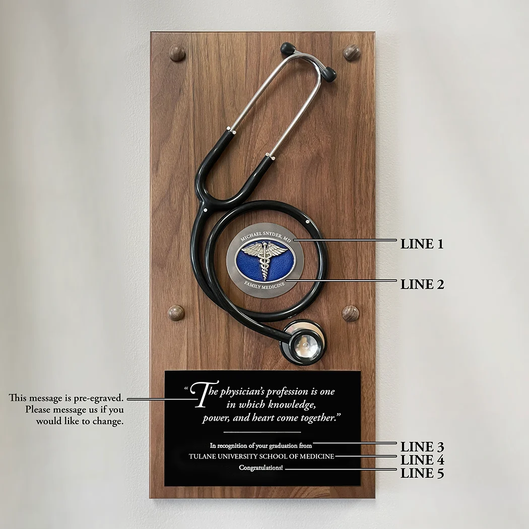 Engraved Physician Stethoscope Plaque - Image 2