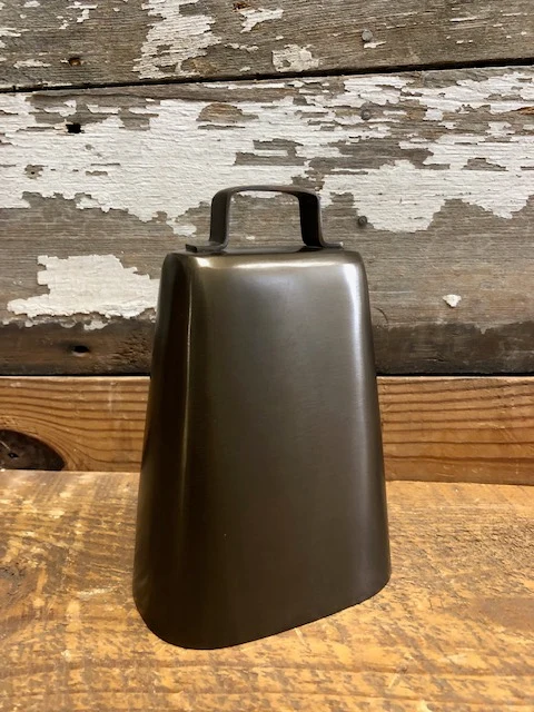 EXTRA LARGE ANTIQUED BRASS COWBELL SECOND