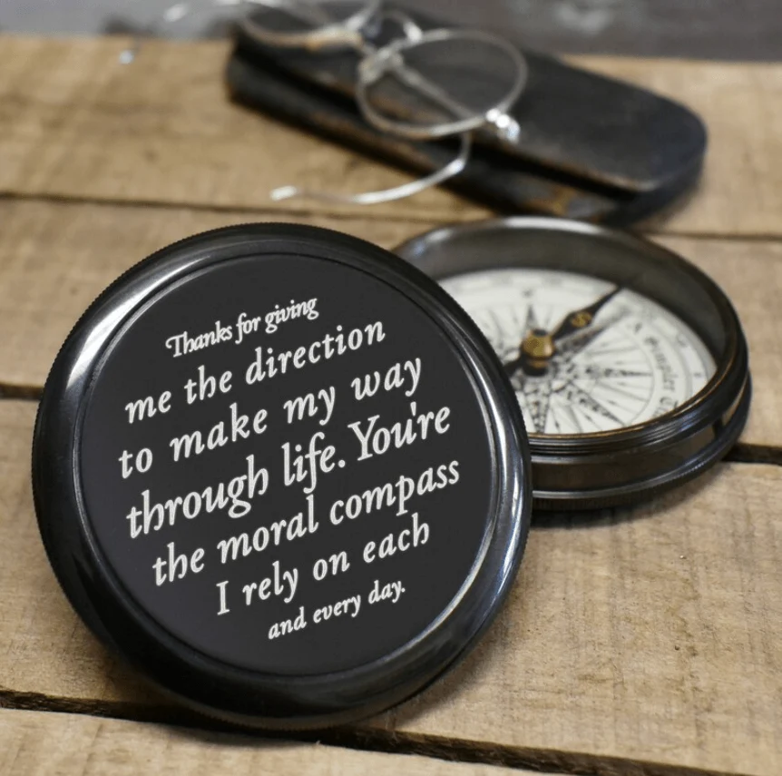 Inspirational Engraved Moral Compass